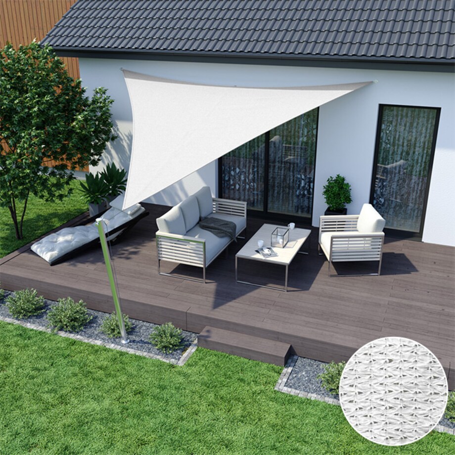 Żagiel Przeciwsłoneczny Ogrodowy Wodoodporny 3X3X3 M Zacieniacz Biały