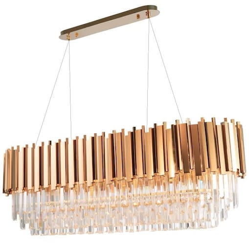 Lampa Sufitowa Wisząca 312355 Złoty, Metal