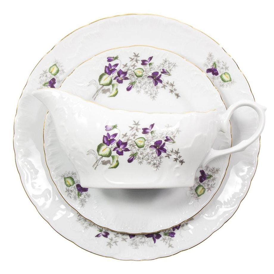 Serwis obiadowy dla 6 osób 25 el. Rococo Fiołki G559