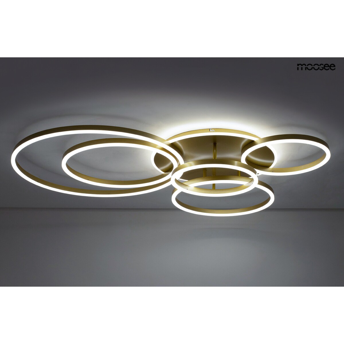 MOOSEE lampa sufitowa / plafon RINGS 6 złota