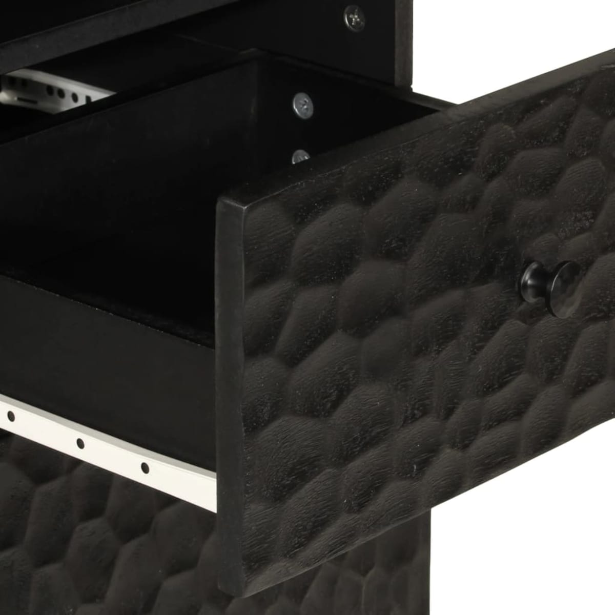 vidaXL Szafka łazienkowa, czarna, 38x33x160 cm, lite drewno mango