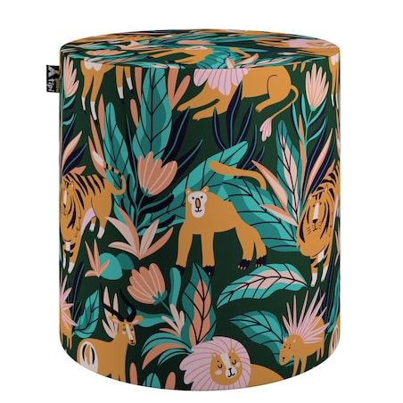 Puf Bobby, zielony, ø40, wys. 40 cm, Magic Collection