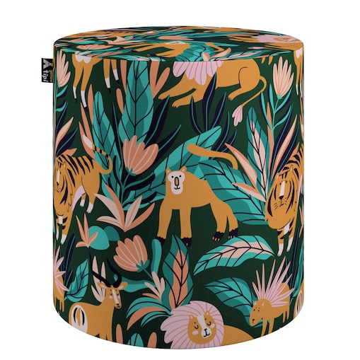 Puf Bobby, zielony, ø40, wys. 40 cm, Magic Collection