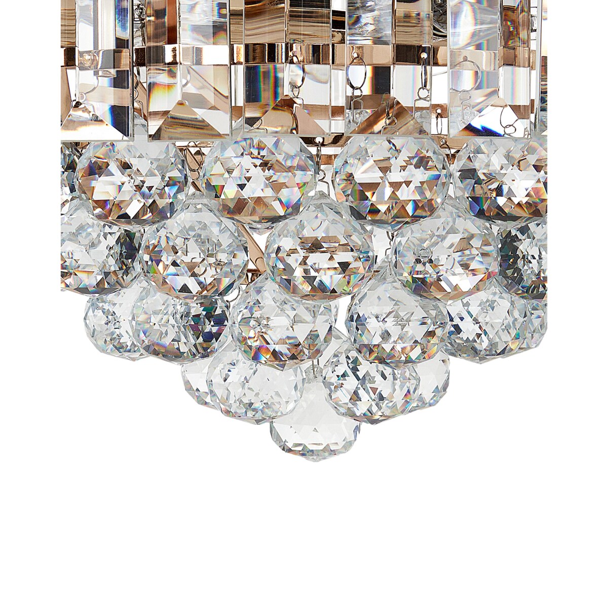 Żyrandol kryształowy 49 cm złoty ACHEIRO