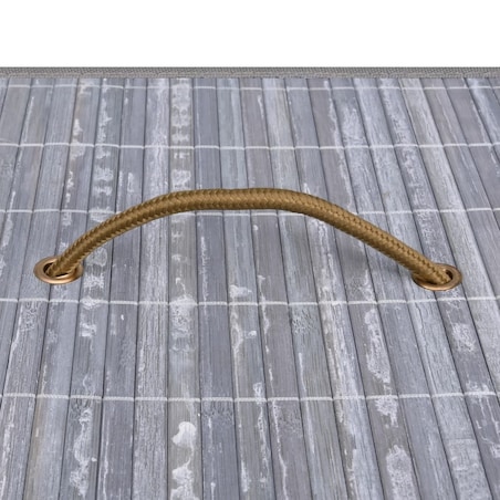 vidaXL Bambusowy kosz na pranie z 2 przegrodami, szary, 72 L