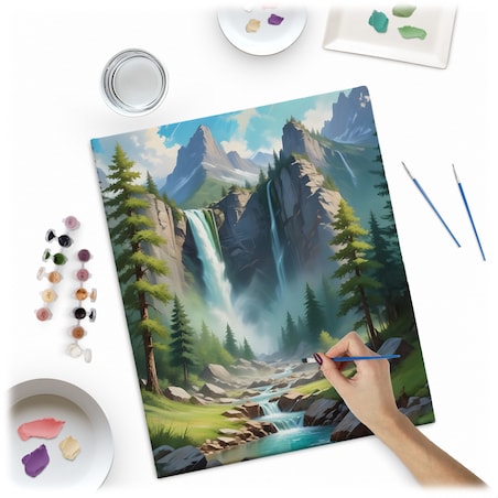 Malowanie po numerach obraz z ramą 40x50 Góry Massido