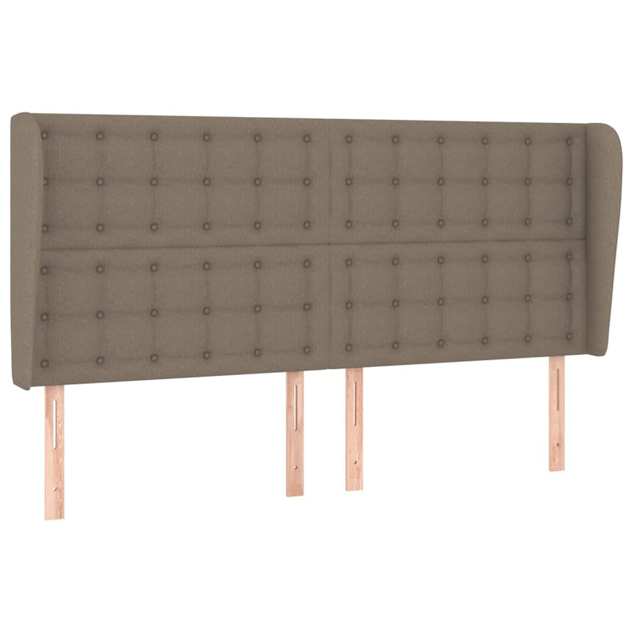 vidaXL Zagłówek uszak, taupe, 203x23x118/128 cm, tkanina