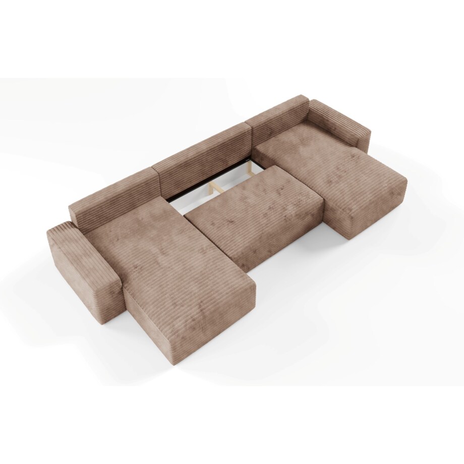 Narożnik COCO U z funkcją spania Kolor: TILIA 17