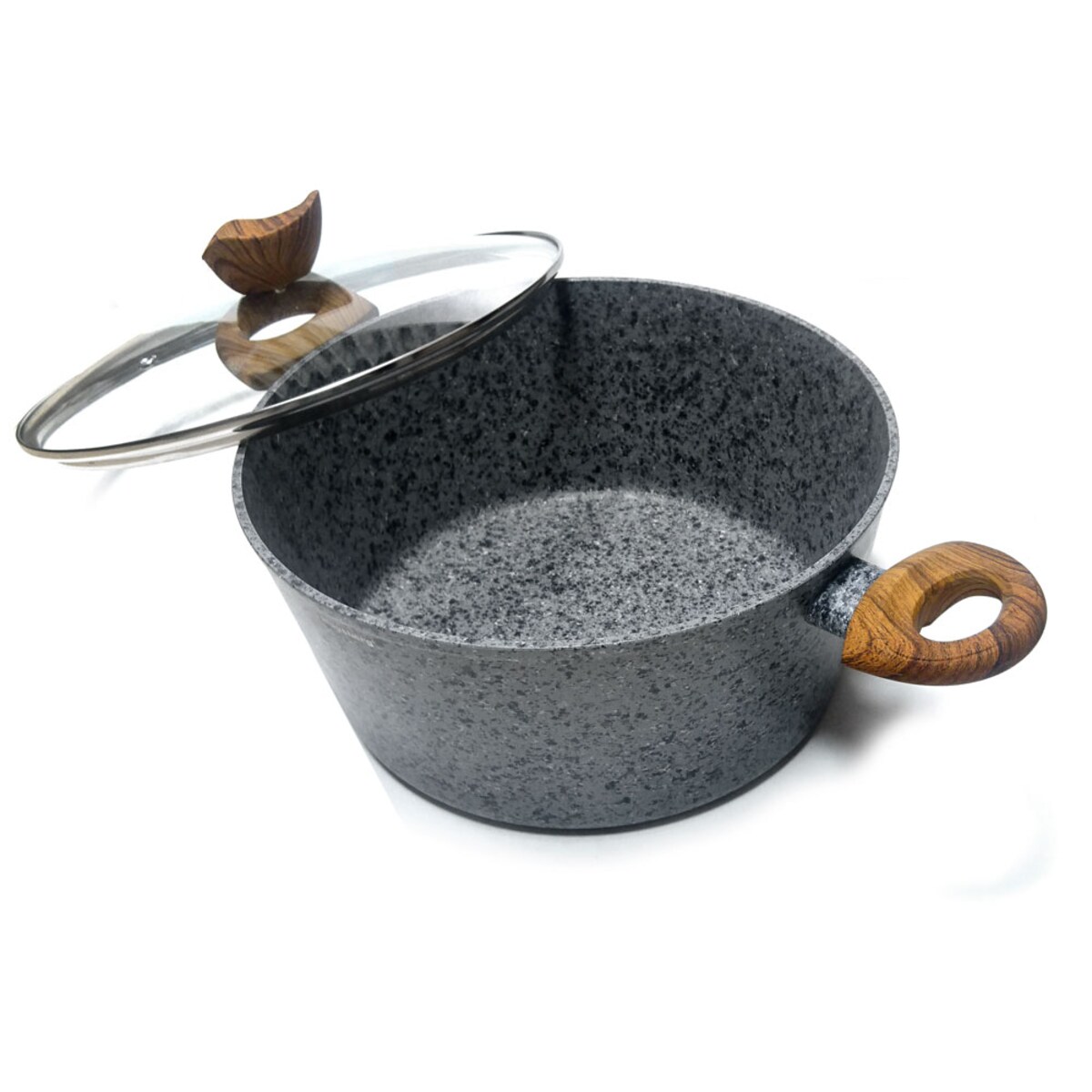 Zestaw garnków z powłoką granitową Wood Line 12 ele. KLAUSBERG