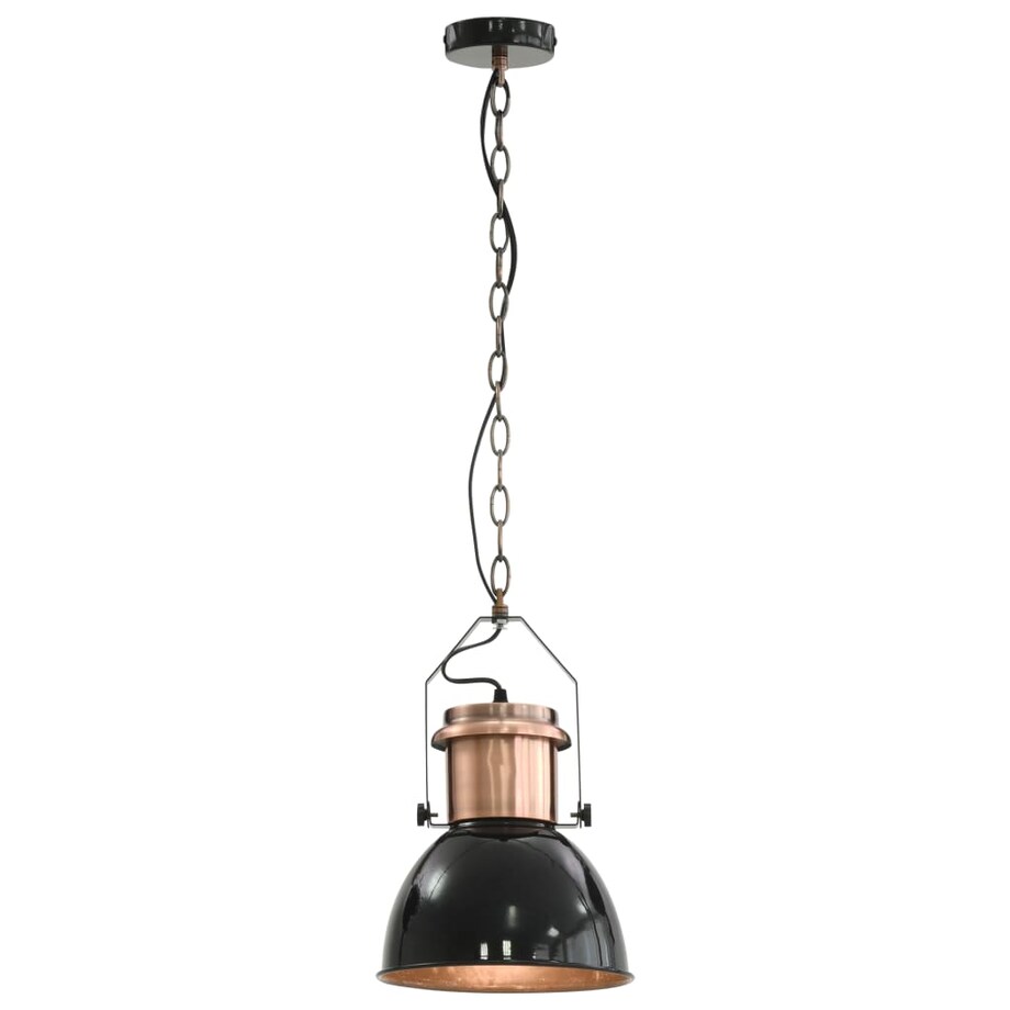 vidaXL Lampy sufitowe, 2 szt., czarne, okrągłe, E27