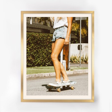 Ramka na zdjęcia 40x50 cm złota rama MDF z plexi do powieszenia pion poziom klasyczna prostokątna ramka FRAMAI®