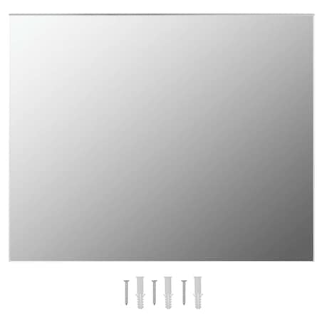 vidaXL Lustro ścienne z lampkami LED, bez ramy, prostokątne, szklane