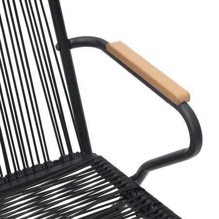 vidaXL 9-częściowy zestaw mebli ogrodowych, czarny, rattan PVC