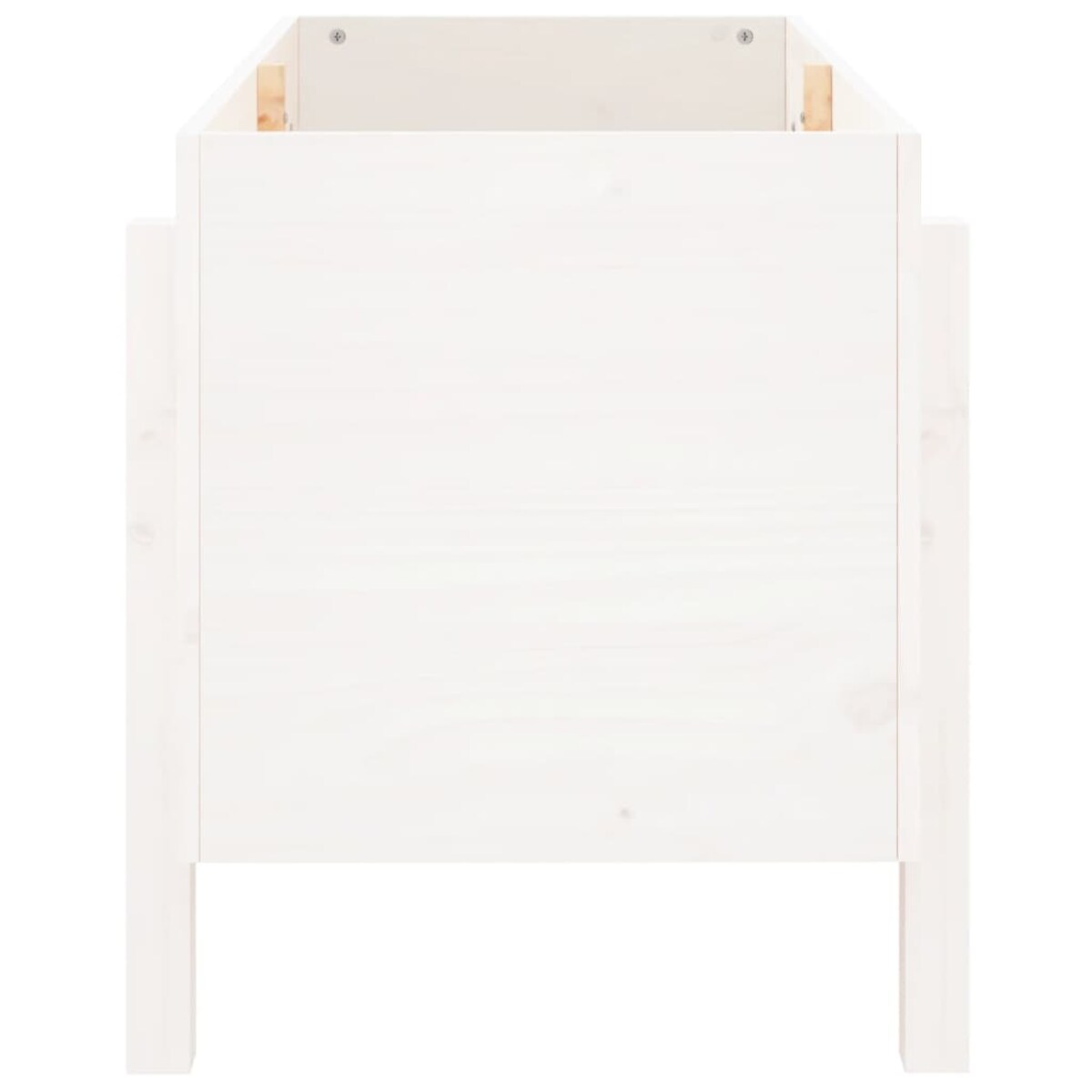 vidaXL Donica ogrodowa na nóżkach, biała, 101x50x57 cm, drewno sosnowe