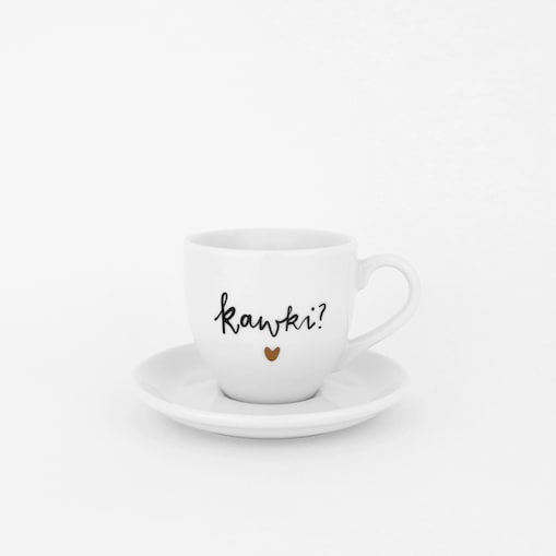 Filiżanka 100 ml espresso ze spodkiem - Kawki ZŁOTE SERCE