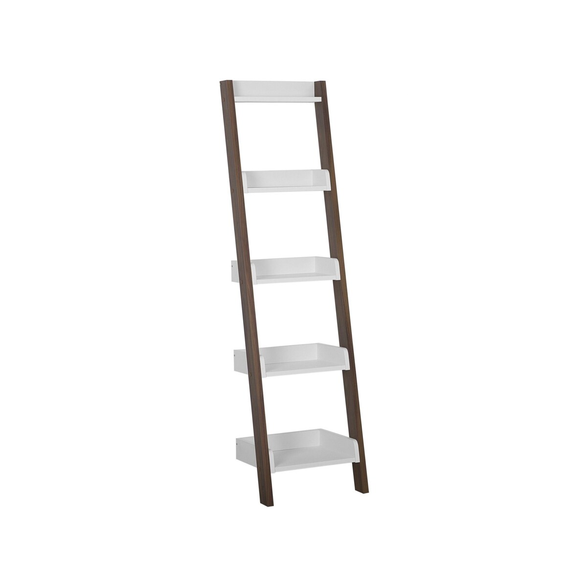 Regał drabina 5 półek ciemne drewno z białym MOBILE DUO