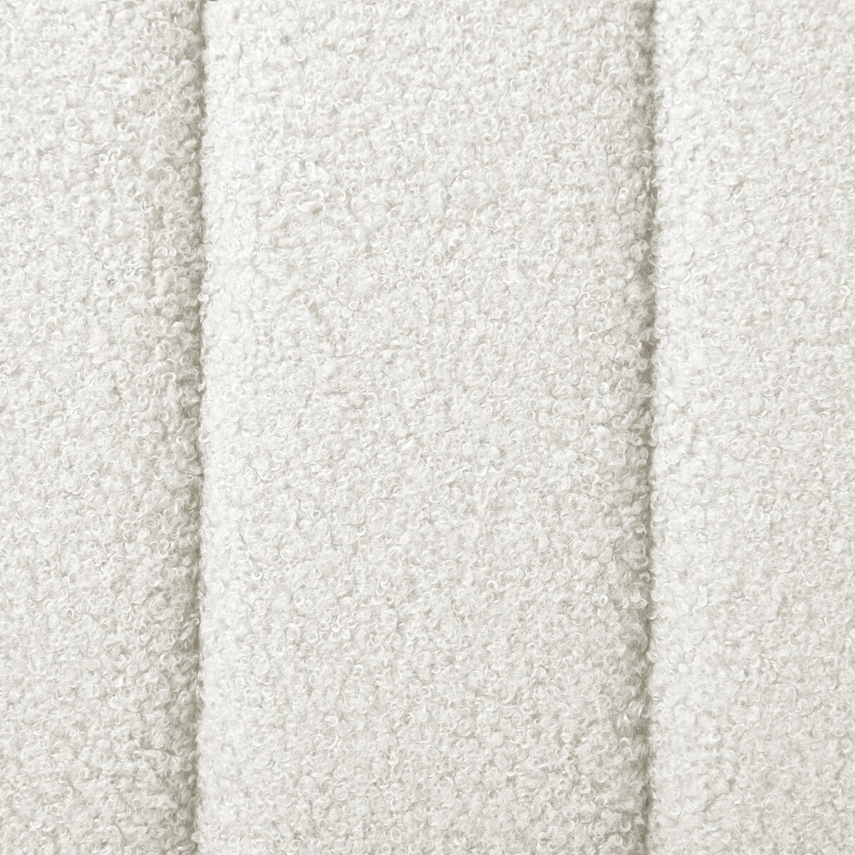 Łóżko Boucle LUNAN 140 x 200 cm Złamana biel