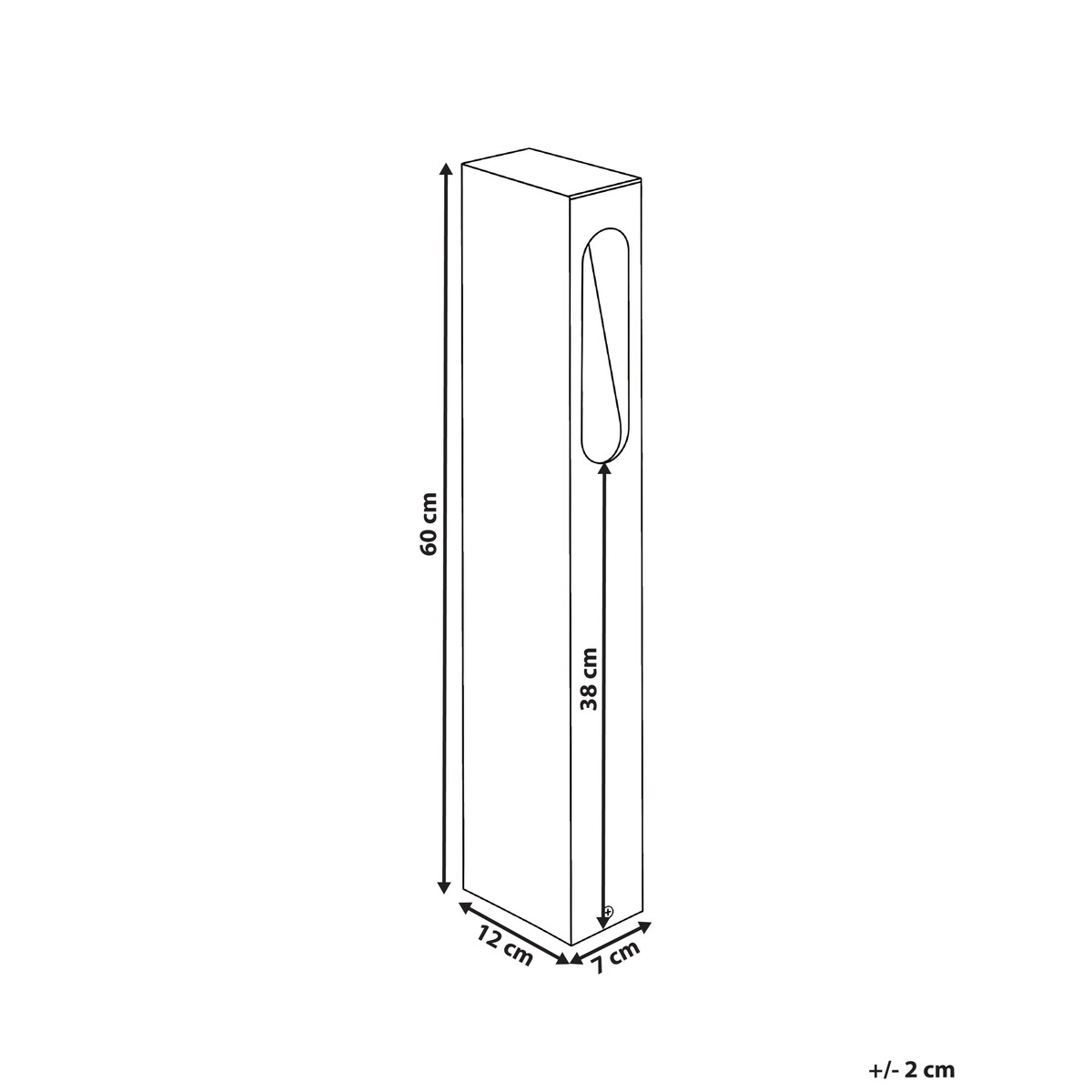 Lampa ogrodowa słupek LED ASNEIRO Czarny
