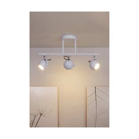 Lampa Sufitowa BRITOP Lighting 3xGU10 50W Kompozycja Chromu i Bieli w Klasycznym Designie, 1 szt.