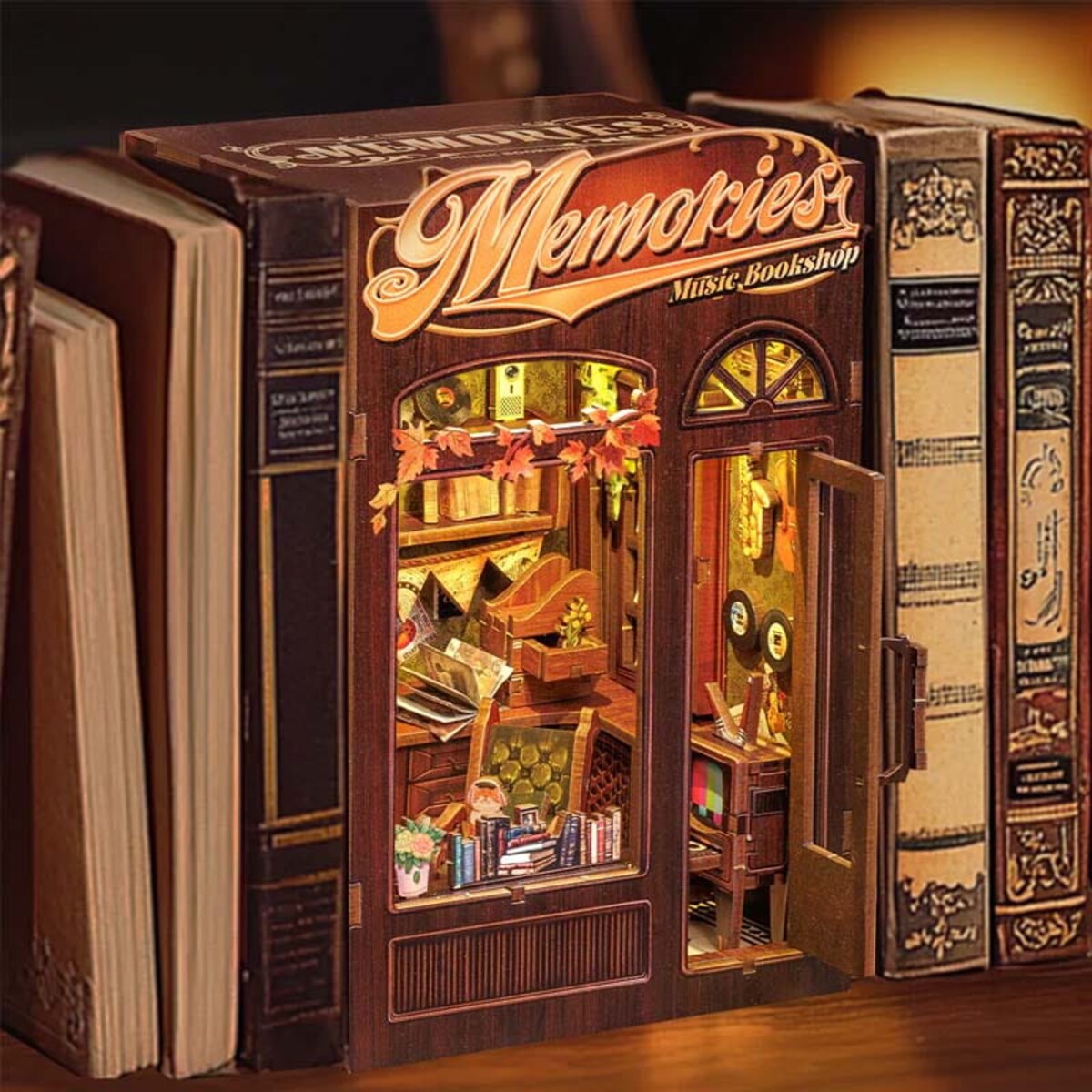 Miniaturowy domek mini Book Nook - Retro Winyle - CuteBee