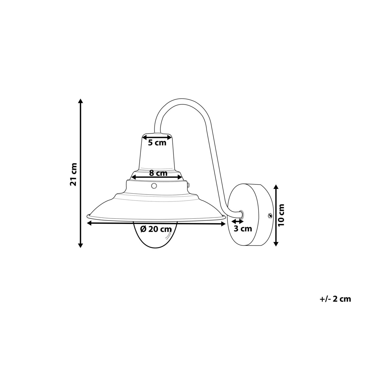 Lampa ścienna metalowa srebrna LUZA