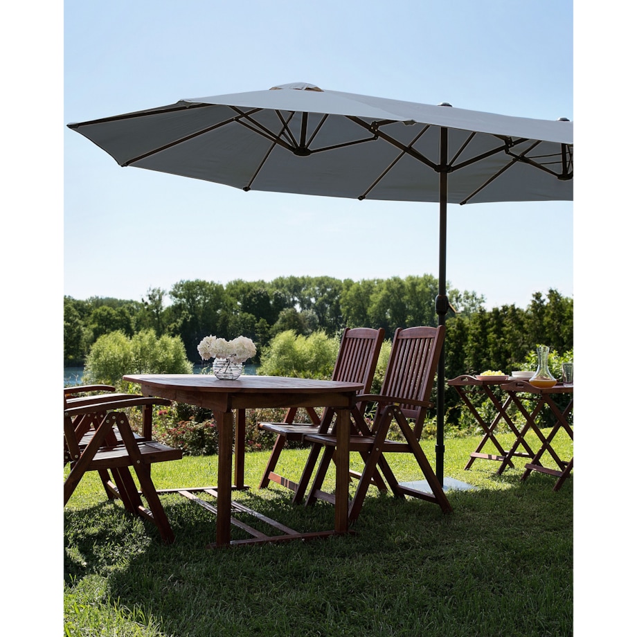 Parasol ogrodowy 460 cm SIBILLA Szary
