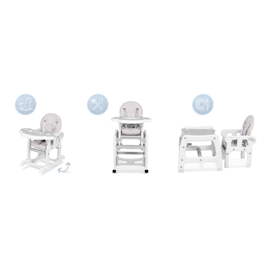 Krzesełko do karmienia sinco dla dzieci składane taca Ricokids + śliniak