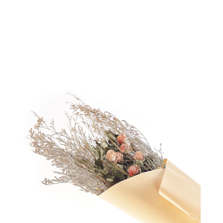 Bukiet suszonych kwiatów 65 cm pomarańczowo-zielony AZUEL