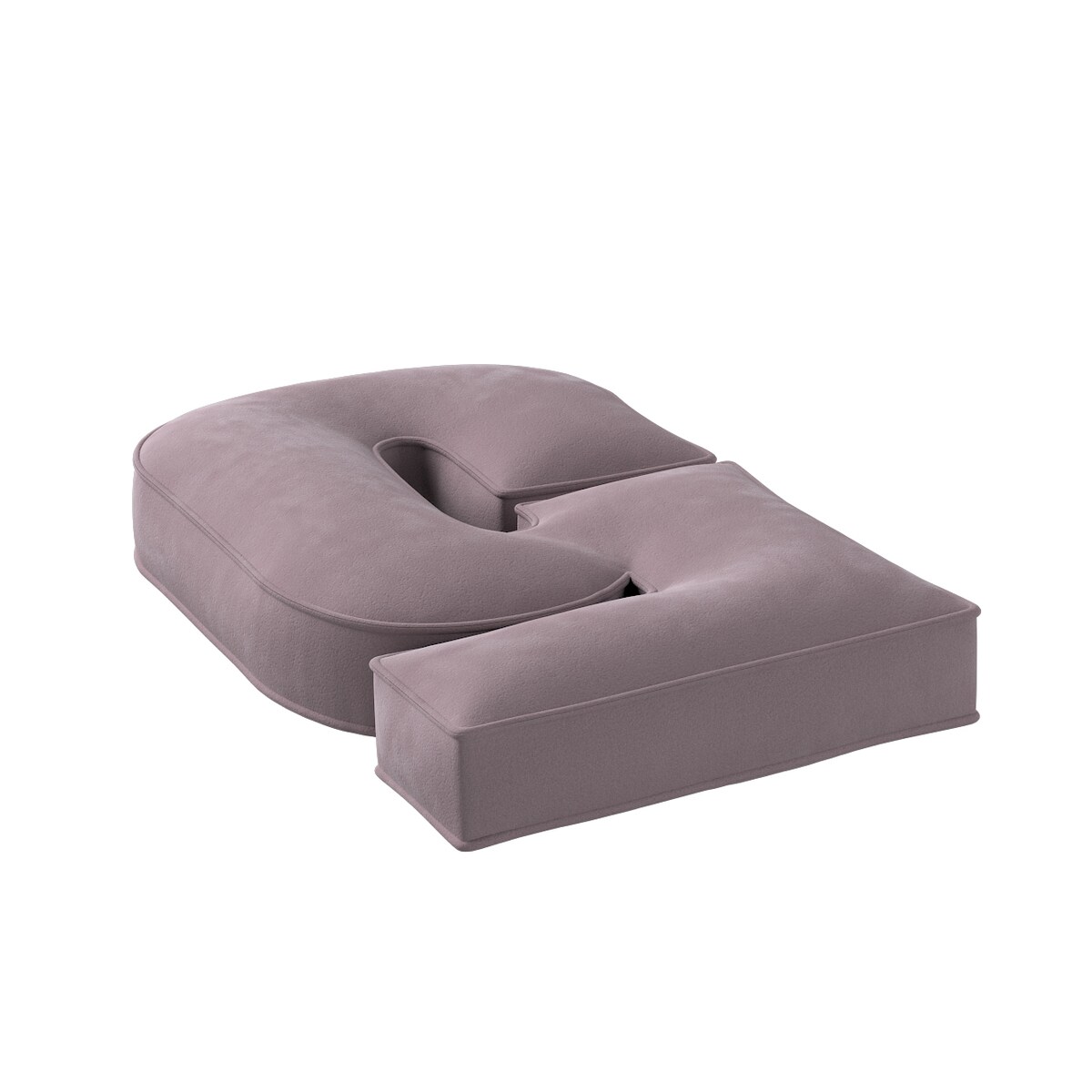 Poduszka Cyferka 5, zgaszony róż, 25 x 40 cm, Posh Velvet