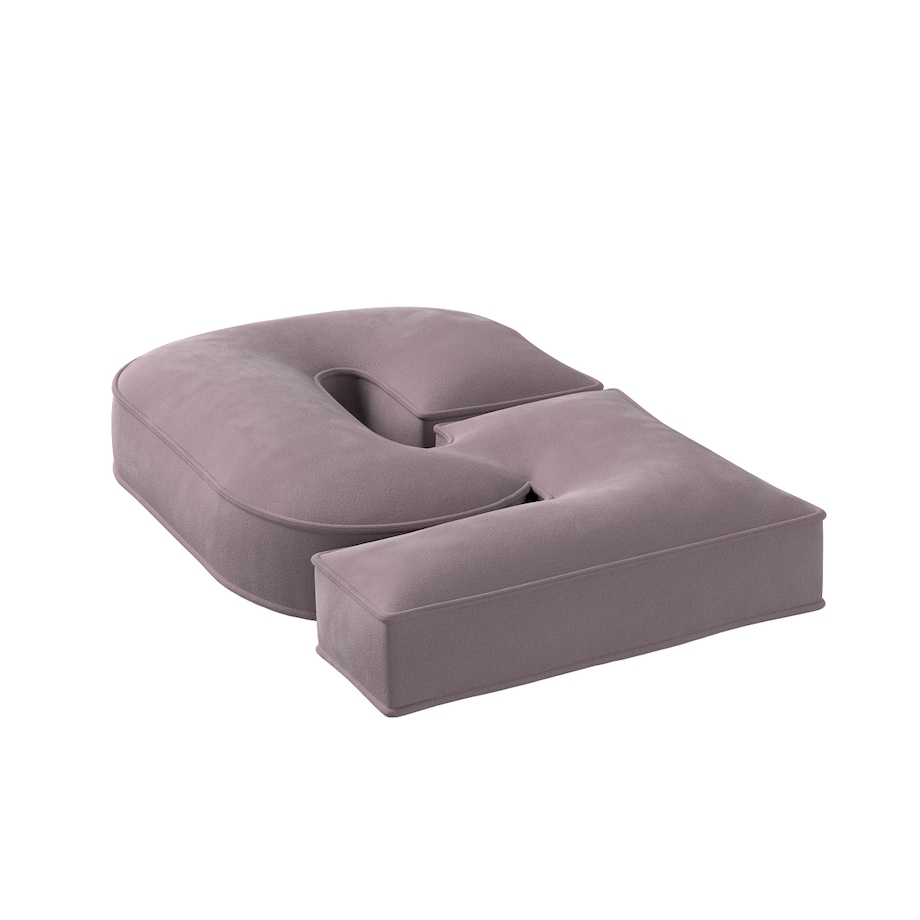 Poduszka Cyferka 5, zgaszony róż, 25 x 40 cm, Posh Velvet