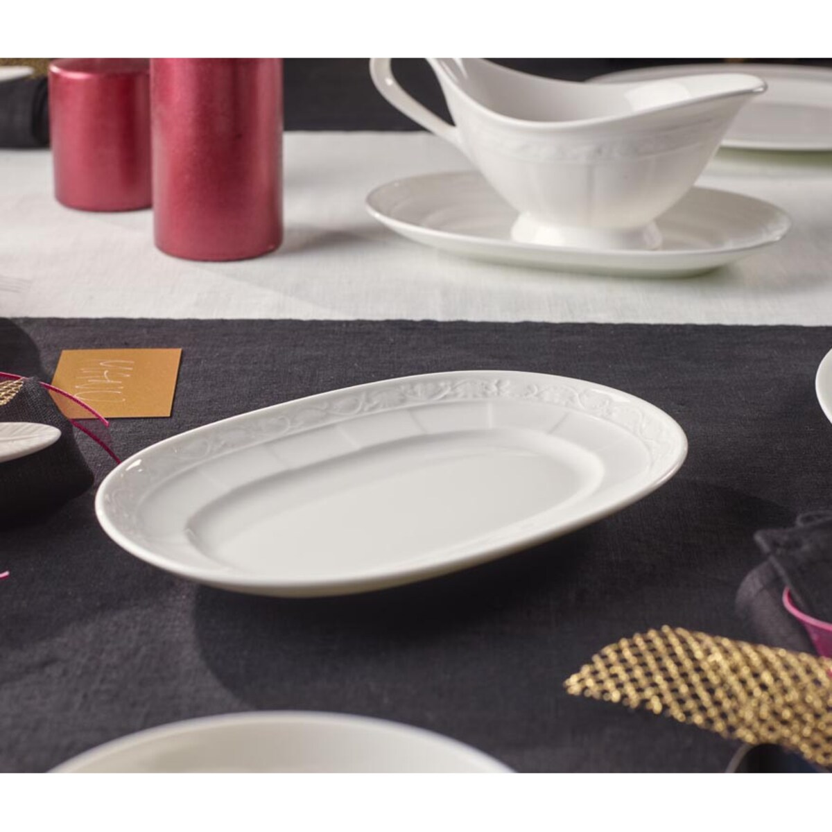 Talerz pikle/podstawka pod sosjerkę White Pearl, 22 cm, Villeroy & Boch