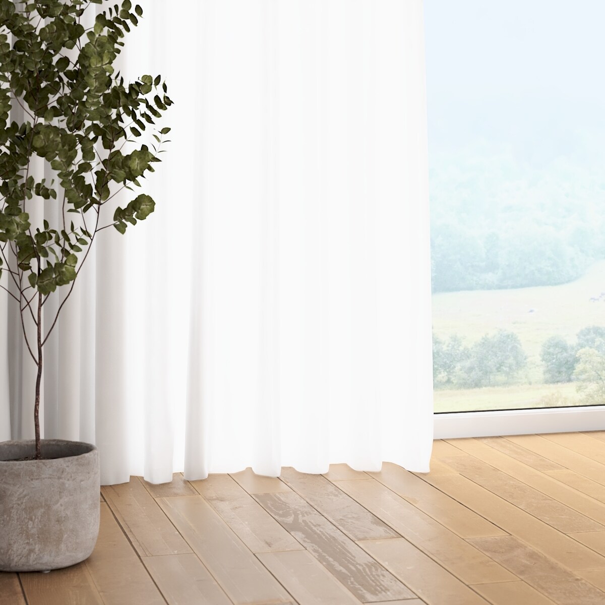 Zasłona na taśmie marszczącej 1 szt. 130x260 prześwitująca biała