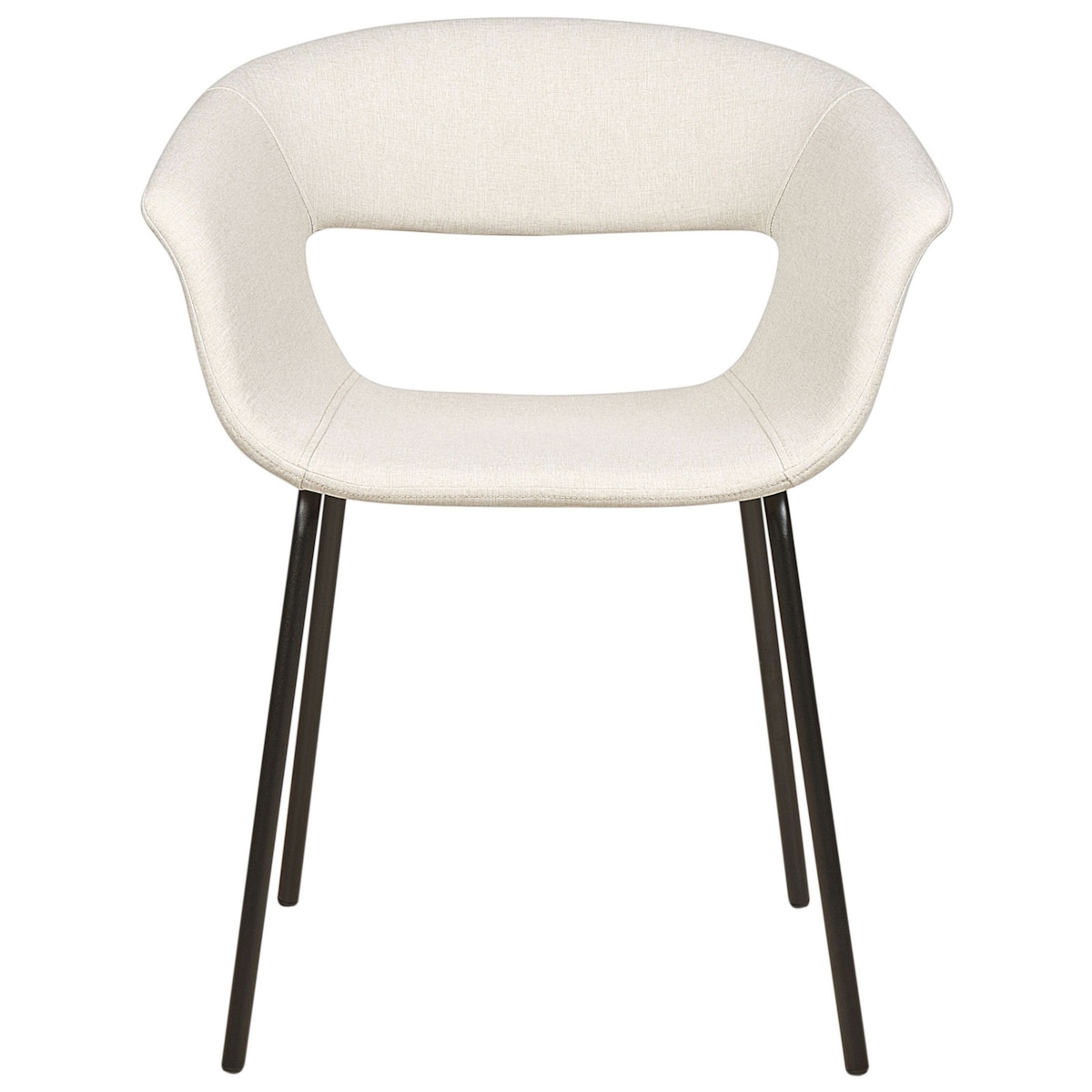 Krzesło do jadalni Zestaw 2 Tkanina Jasnobeżowy ELMA