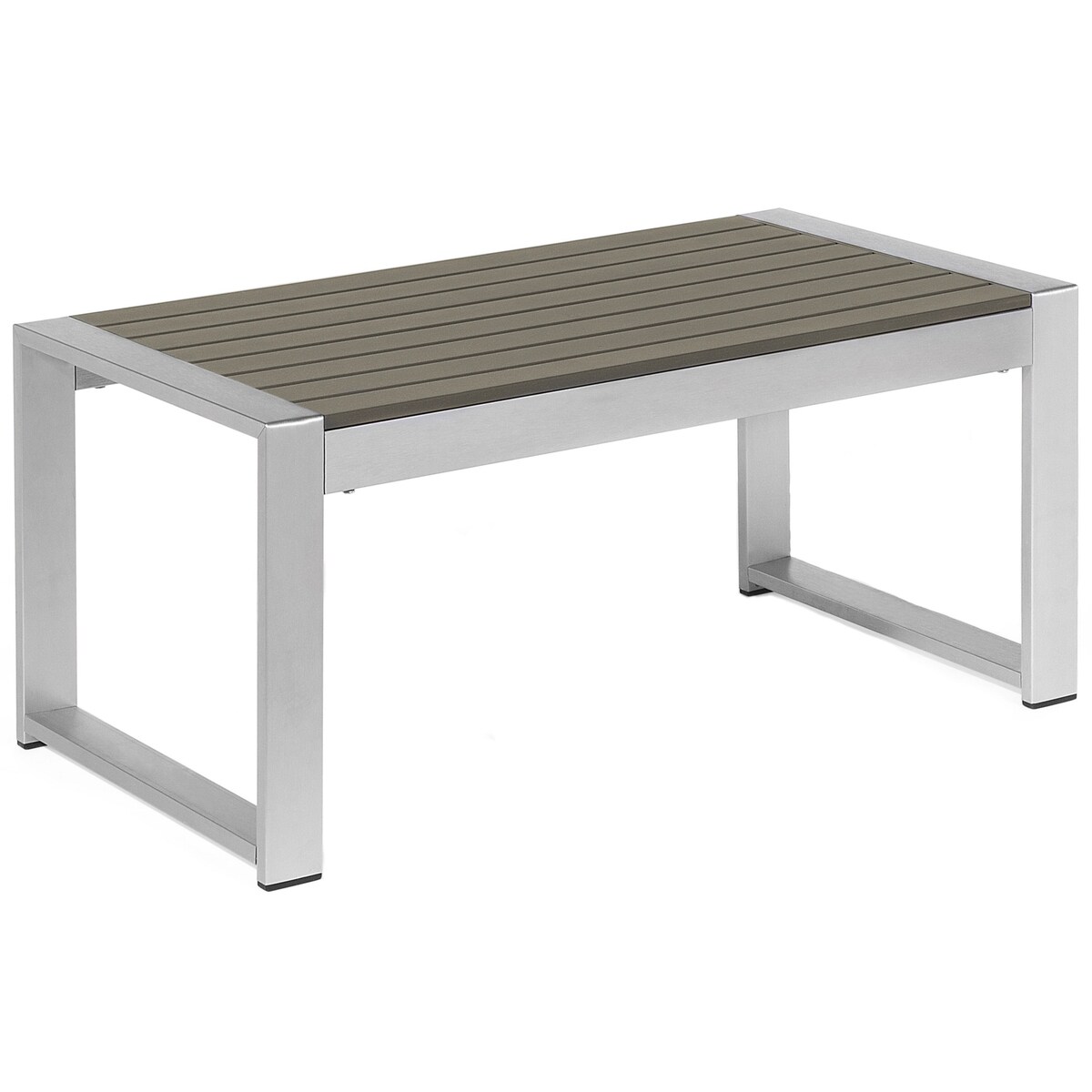 Stolik kawowy ogrodowy SALERNO 90 cm 50 cm Metal Ciemnoszary