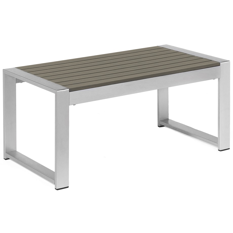 Stolik kawowy ogrodowy SALERNO 90 cm 50 cm Metal Ciemnoszary