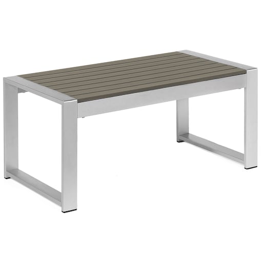 Stolik kawowy ogrodowy SALERNO 90 cm 50 cm Metal Ciemnoszary