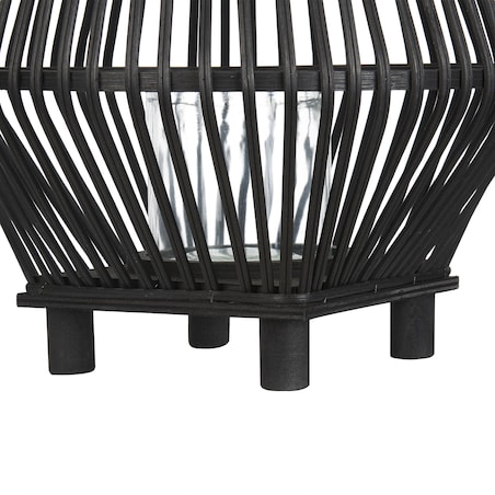 Lampion LEYTE Bambus 58 cm Czarny