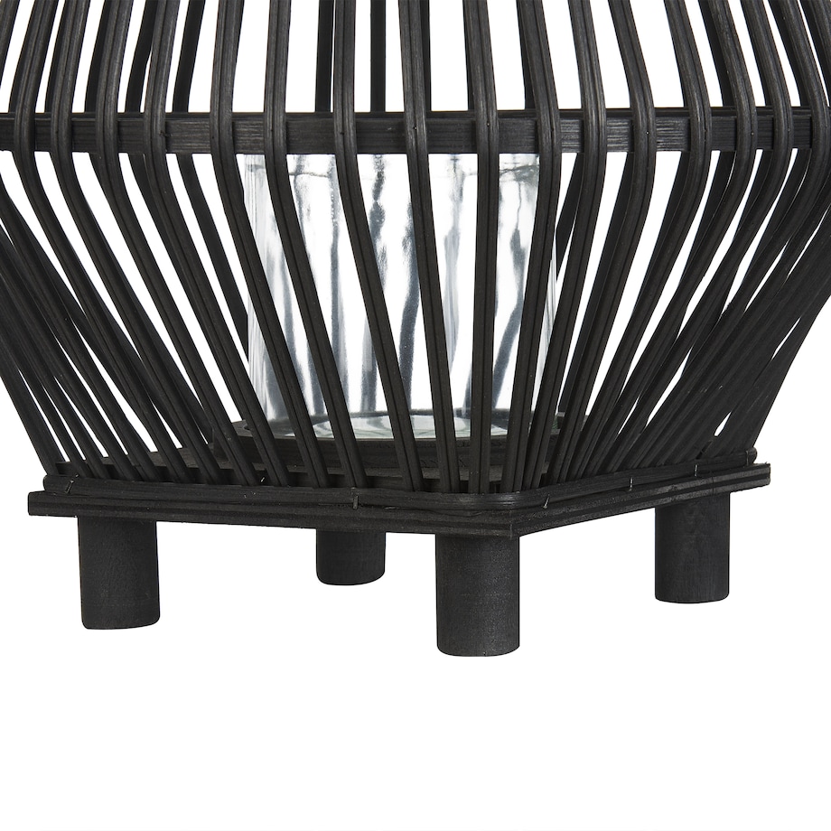 Lampion LEYTE Bambus 58 cm Czarny