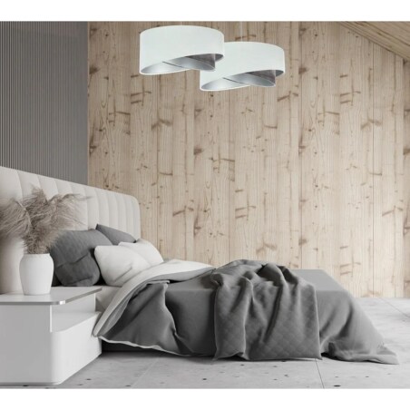 Lampa wisząca GRAY DUNE biała/srebrna