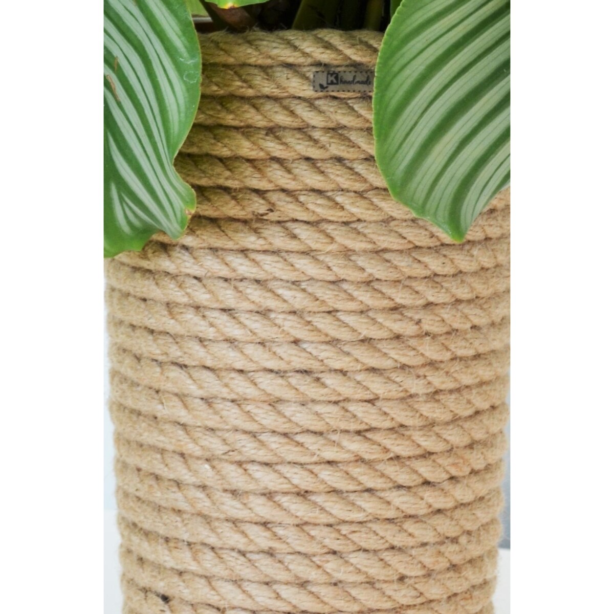 22 BOHO jutowa wysoka osłonka + wkład doniczka koszyk naturalny gruby sznurek LINA z trawy plecionej JUTA styl skandynawski etno loft wzór 22/210