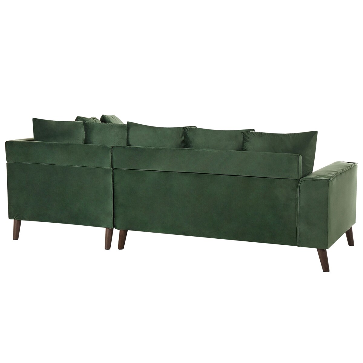 Narożnik welurowy lewostronny zielony GRENA