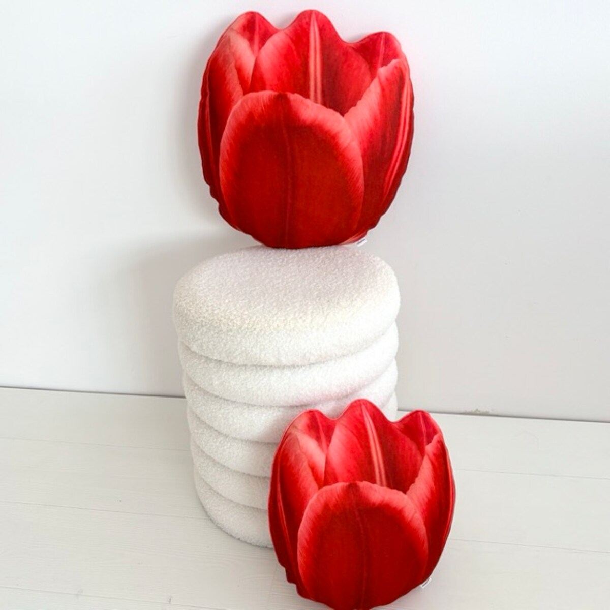 Poduszka kwiat Tulipan czerwony duży