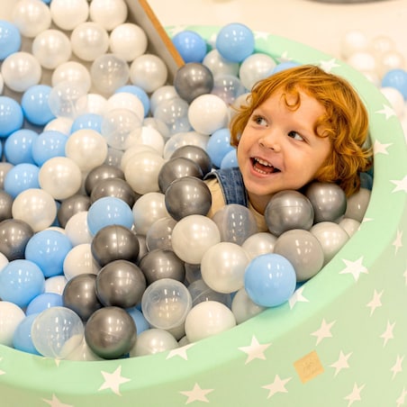 Zestaw Plastikowych Piłeczek 7cm dla Dzieci, Kulki do Basenu 300szt.: Jasnozielone/Niebieskie/Białe/Żółte