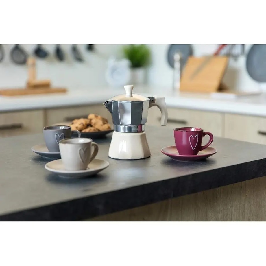 KAWIARKA ZAPARZACZ MOCNEJ KAWY 6 filiżanki espresso mocny smak aluminium