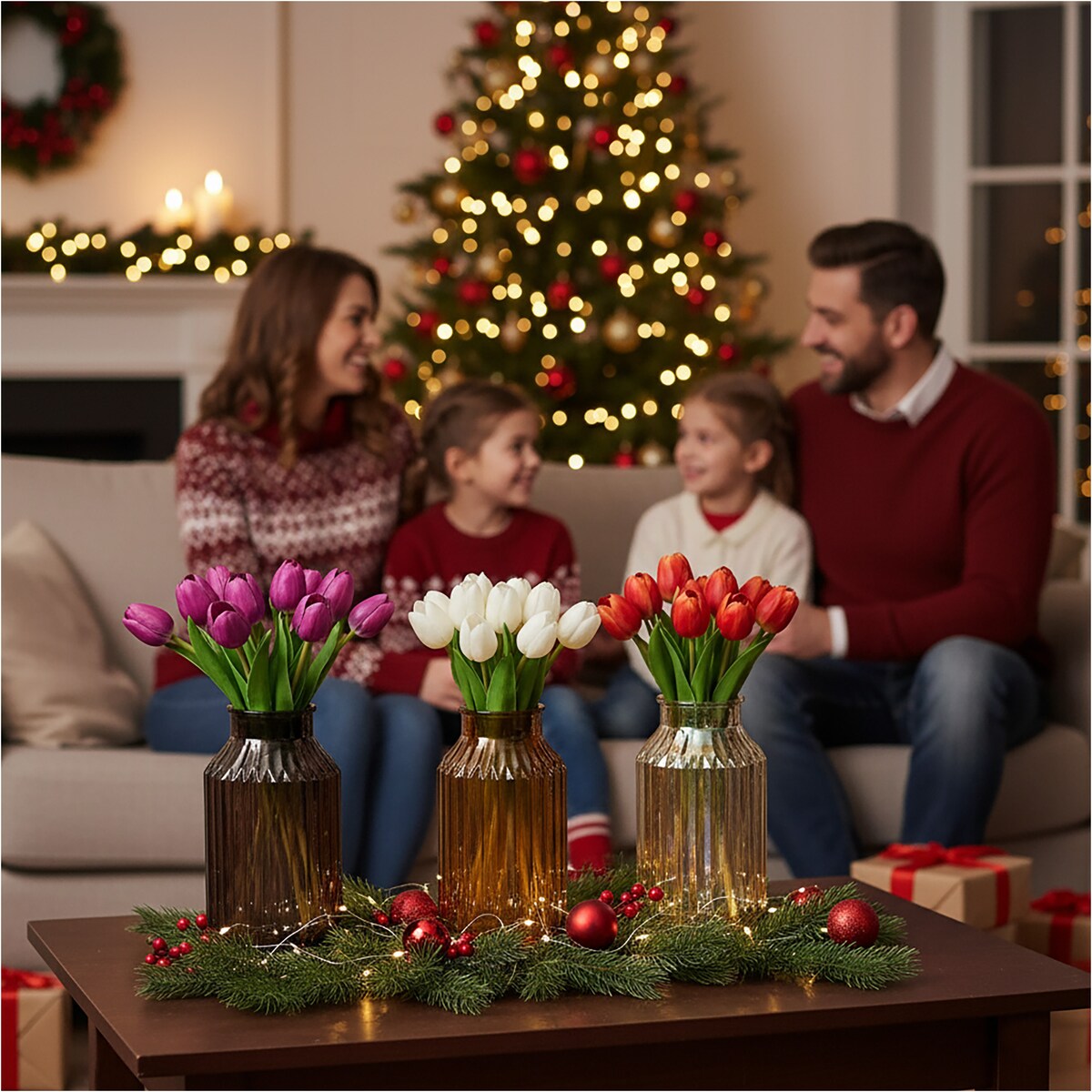 Wazon Szklany Wysoki Cylinder Dekoracyjny Na Kwiaty Ozdobny 23,5 cm