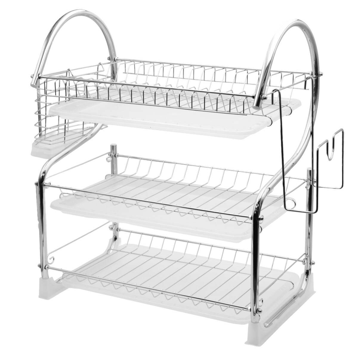 Suszarka do naczyń 3-poziomowa 53x25x49cm srebrna BRUNBESTE