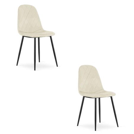 Krzesło Asti nowoczesny design, Beż Aksamit X2