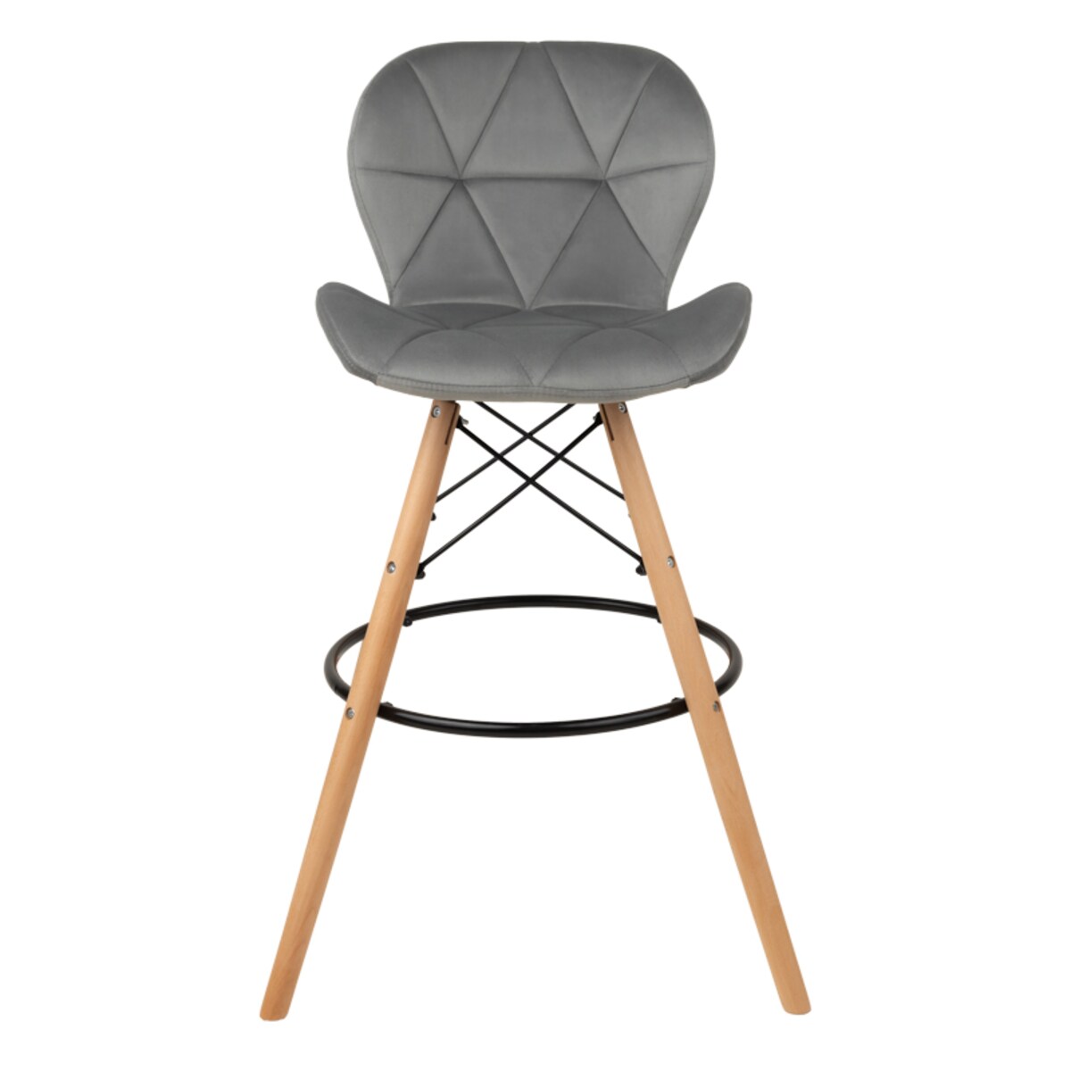 Hoker tapicerowany do wyspy jadalni kuchni skandynawski