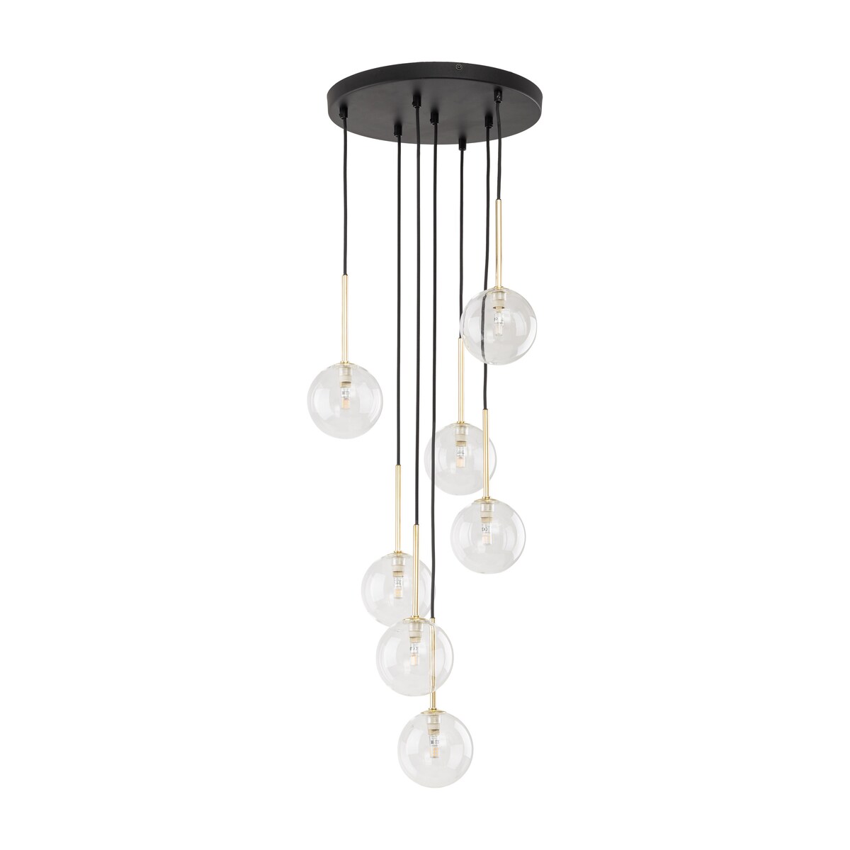 Lampa wisząca TK Lighting NILOS BLACK/GOLD 5362 7xG9 czarno-złota do salonu i jadalni