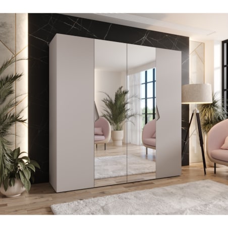 Szafa uchylna z lustrem Sandi 2 200 wys 202 cm Kaszmir + u Kaszmir
